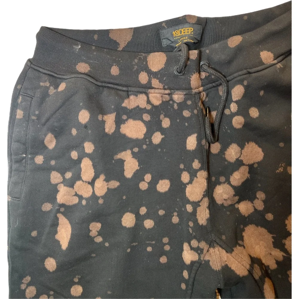 10 Deep Splatter Print Joggers - Black/Brown - Size Medium - Picture 4 of 5
